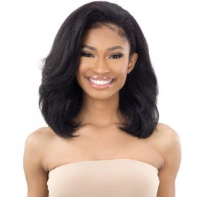 Freetress Equal Natural Me Drawstring Fullcap Half Wig NATURAL ROLLER SET